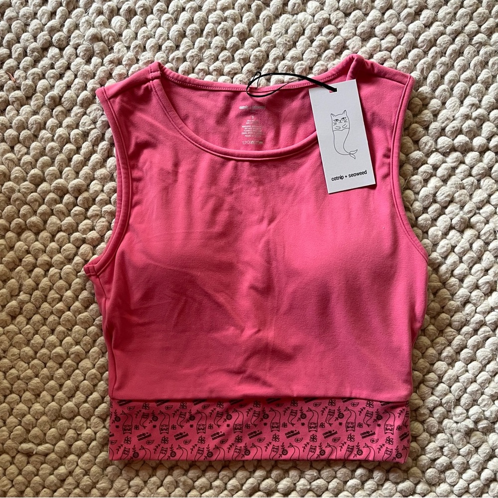 Catnip + seaweed Pink Women's athletic top